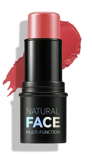 Natural Blush Stick for Cheeks & Lips  Creamy, Buildable, Vegan Makeup ,LongLasting, Easy Blend, TravelFriendly (05)