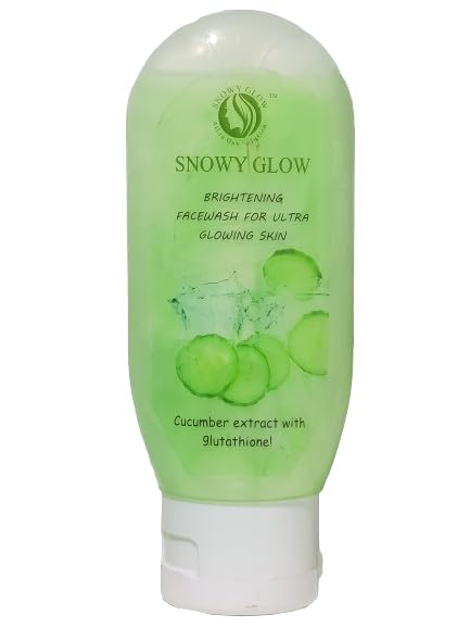 Snowy Glow Cucumber Face Wash Fresh Skin For Men & Women, Cooling Effect, Reduces Scars, Pimples Removal & Improves Skin Tone Gi