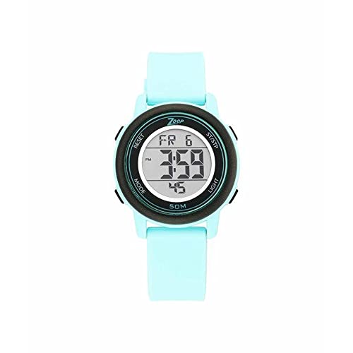 Zoop Digital Watch With Digital Dial & Blue Strap For Girls Kids, From House Of Titan, Grey, Classic