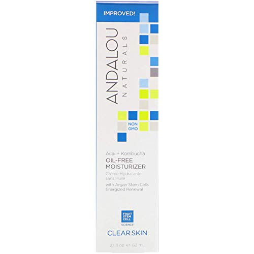 Andalou Naturals Acai and Kombucha Oil-Free Moisturizer, 2.1 Ounce, 4 units