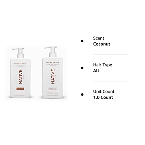 Native Shampoo and Conditioner Set | Sulfate Free, Paraben Free, Dye Free, with Naturally Derived Clean Ingredients| 16.5 oz (Co