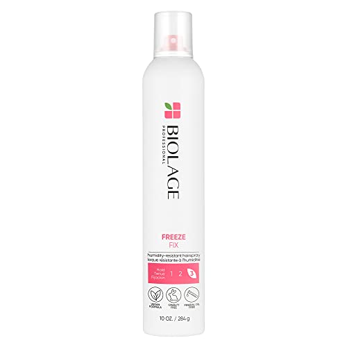 Biolage Styling Freeze Fix Hair Spray  Anti-Humidity Hairspray Lifts & Locks Hair All Day  Firm Hold  For All Hair Types  Parabe