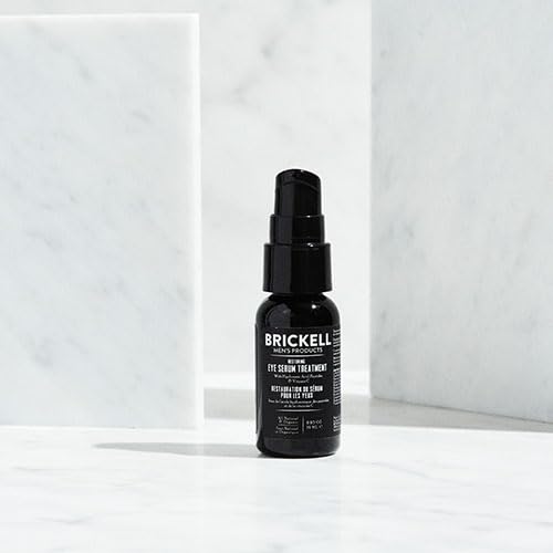 Brickell Men'S Dark Circle Under Eye Treatment Serum For Men, Natural And Organic Eye Gel To Firm Men'S Wrinkles, Reduce Dark Ba