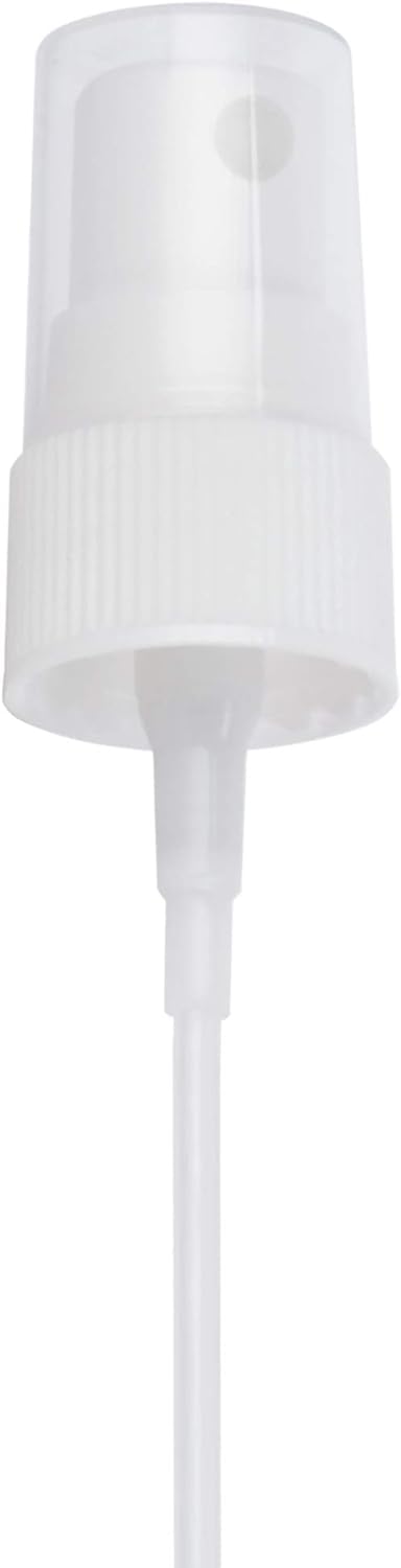 Oak & Sage 2 White Fine Mist Spray Caps With 6.75    Dip Tube (.16 Cc Output) - 24/410 Cap Size - Replacement Caps - 2 Total