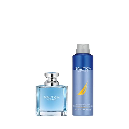 Nautica Voyage 2-Piece Giftset, Eau de Toilette & Deodorizing Body Spray, 1.6oz, 6.0oz