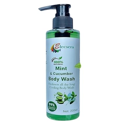 Glamezone Mint & Cucumber Body Wash With Olive Oil Paraben Free, Soap Free, Eco Friendly