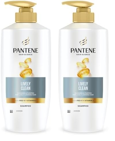 Pantene Advanced Hair Care Solution Lively Clean Shampoo, 650 Ml (Pack Of 2)