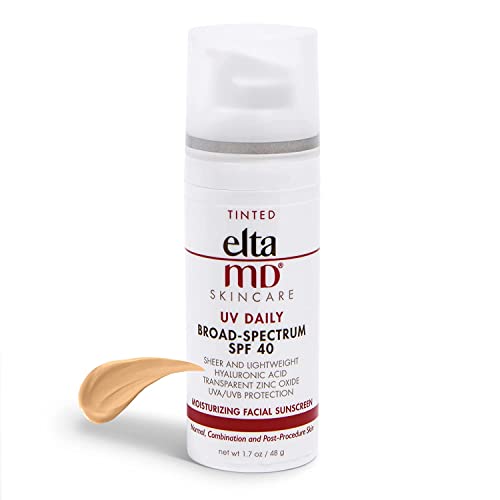 Eltamd Uv Daily Moisturizer With Spf Tinted Face Sunscreen With Hyaluronic Acid, Broad Spectrum Spf 40 Face Sunscreen Moisturize