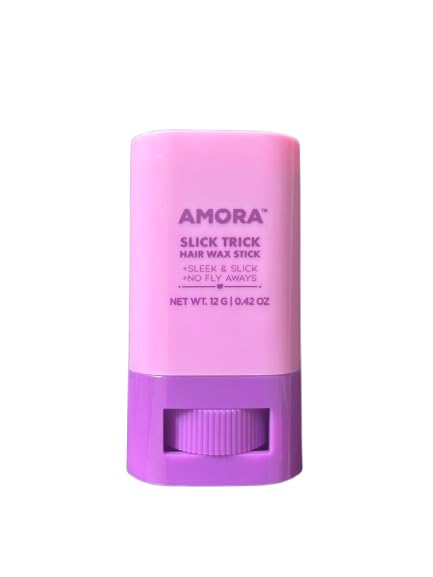 IWorld LLC AMORA Slick Trick Hair Wax Stick, Sleek and Smooth, No Fly Aways, Cruelty Free, Paraben Free, 0.42 oz