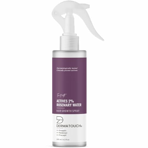Dermatouch Rosemary Water Spray Hair Growth (200 Ml)|Advance 2% Actives Rosemary, Redensyl, Anagain + Procapil Hair Spray Mist H