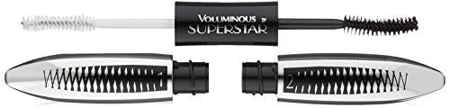 Laoraal Paris Cosmetics Voluminous Superstar Washable Mascara, Blackest Black, 1 Tube