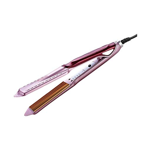 QOPCBCGN LCD Display Wet and Dry DualUse Plugin Type Stable Constant Temperature System Adjustable Hair Straightener Flat Iron