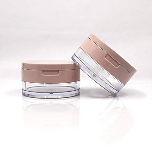 Art&Beautycapacity 20 Ml(0.67 Oz) Empty Reusable Plastic Loose Powder Compact Container Diy Makeup Powder Case With Sponge Powde