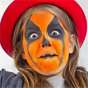 Go Ho Orange Face Paint,Waterproof Oil Based Eye Black Stick,Orange Face Body Paint for Starfire Festivals Halloween Cosplay SFX