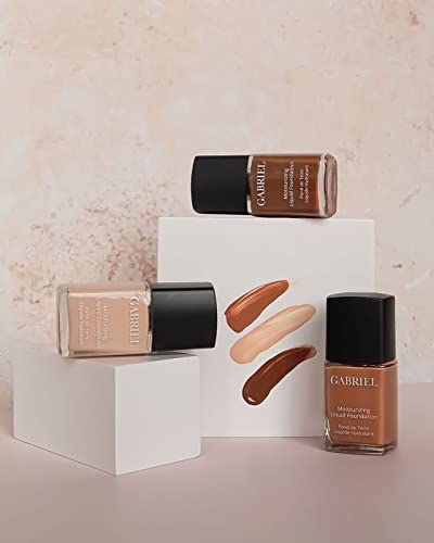 Gabriel Cosmetics Liquid Foundation, Organic Formula- 1 Fl Oz. (Natural Beige, 1.0)