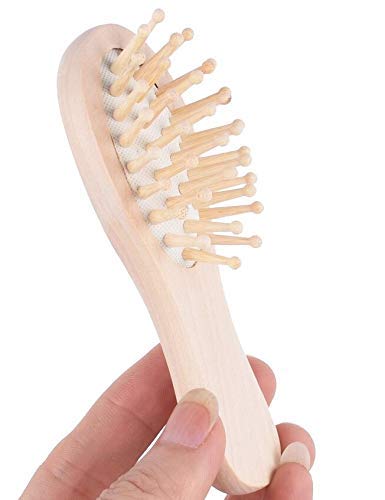 Eco-Friendly 2-Pack Bamboo Hair Brushes: 100% Natural Bamboo Bristles For All Hair Types - Gentle Scalp Massage, Anti-Static Det