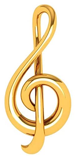 P.C. Chandra Jewellers 14Kt(585) Music Gold Pendant  0.34 Grams