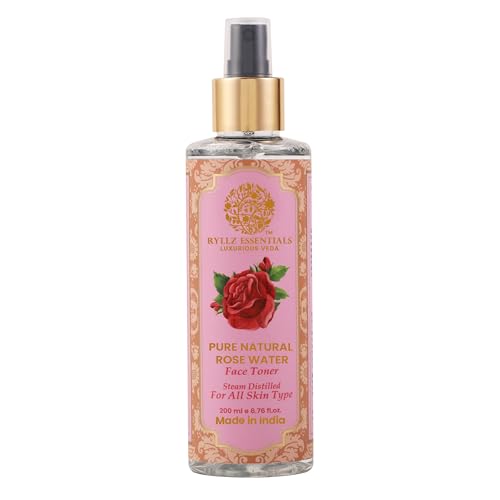 Ryllz Essentials Pure Natural Rose Water Face Toner | Ph Balance, Skin Refining, Pore Tightening And Deep Cleansing | Gulab Jal 