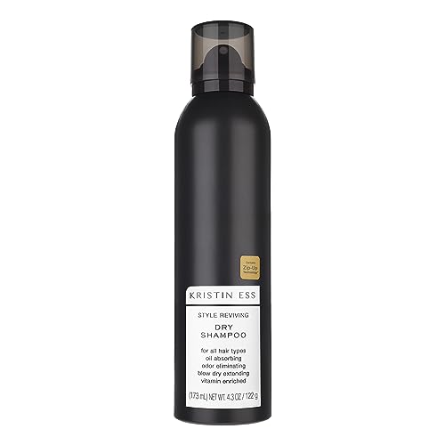 Kristin Ess Hair Style Reviving Dry Shampoo With Vitamin C For Oily Hair, Blonde And Brunette Hair, Dry Shampoo Powder Spray For