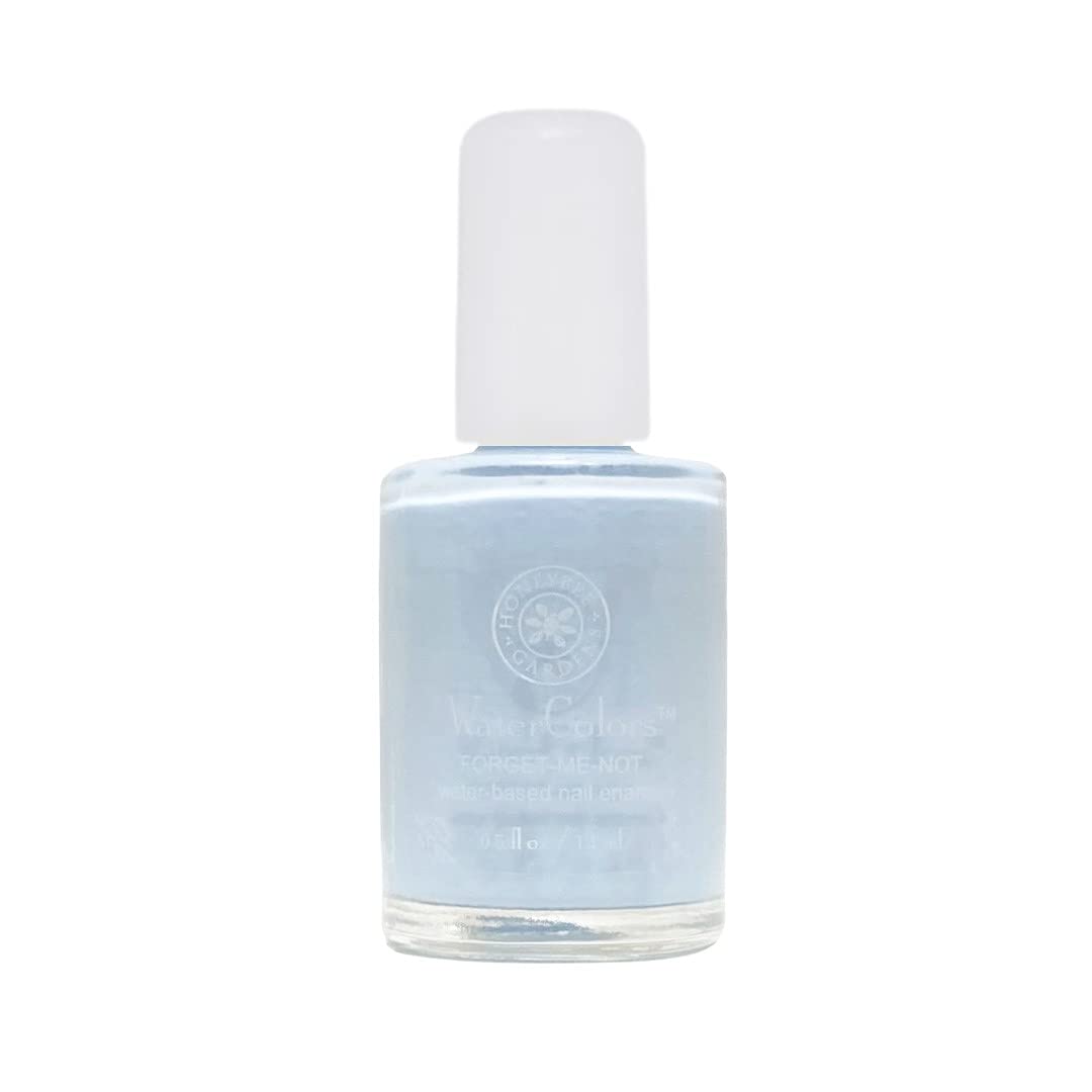 Honeybee Gardens Water-Based Nail Enamel, Forget Me Not, Matte Opaque Light Pastel Blue, Eco-Friendly, Odorless & Vibrant Polish