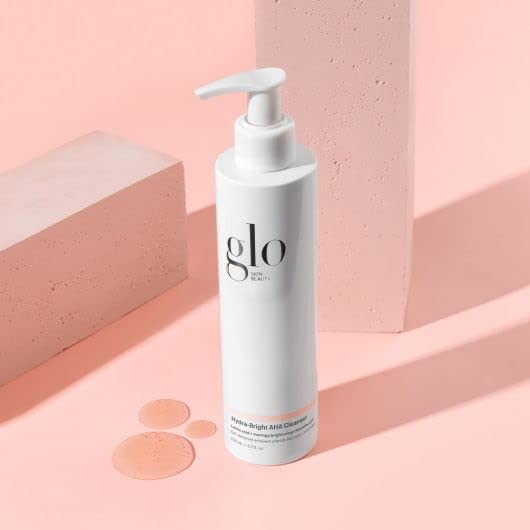 Glo Skin Beauty Hydra-Bright AHA Cleanser | Foaming Gel Cleanser Removes Makeup, Gently Exfoliates, Hydrates and Brightens Skin