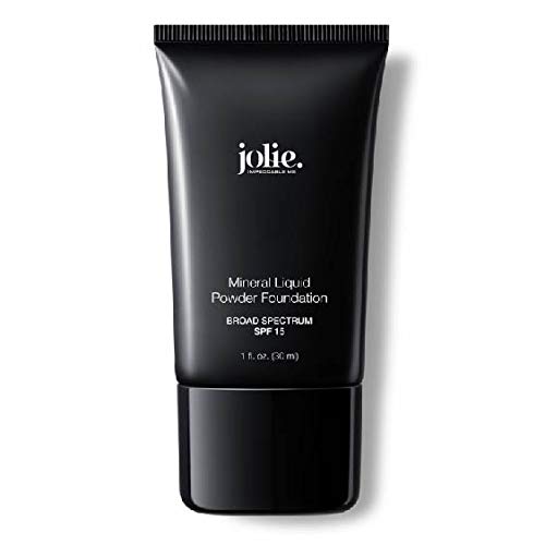 Jolie Liquid Powder Mineral Foundation, Super Silky Hydrating Oil-Free Makeup, Spf 15 Mineral Sunscreen & Primer - Vitamins A, C