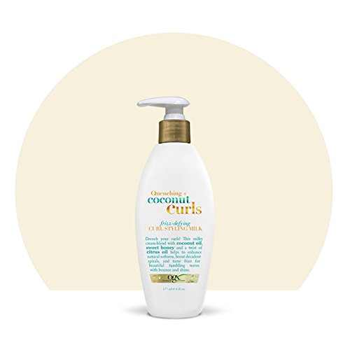 Organix Quenching Plus Coconut Curls Frizz-Defying Curl Styling Milk, 6 Fluid Ounce