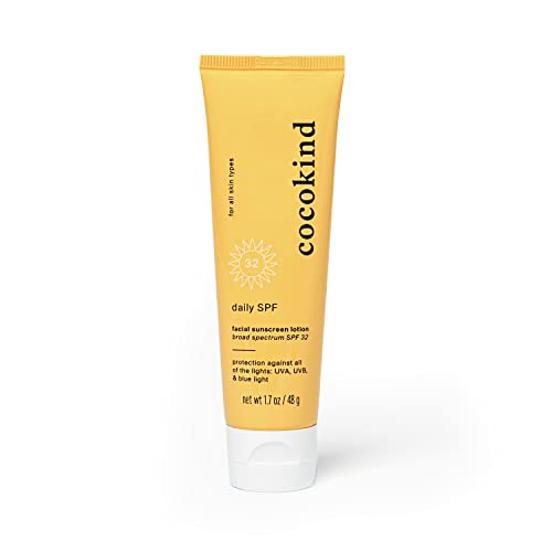 Cocokind Daily Spf, Face Sunscreen, Mineral Sunscreen With Zinc Oxide, Unscented, Reef Safe Sunscreen With Spf 32 Protection