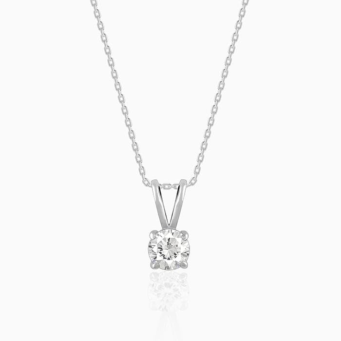 Giva 925 Silver Anushka Sharma Silver Zircon Pendant With Link Chain| Necklace To Gift Women & Girls | With Certificate Of Authe