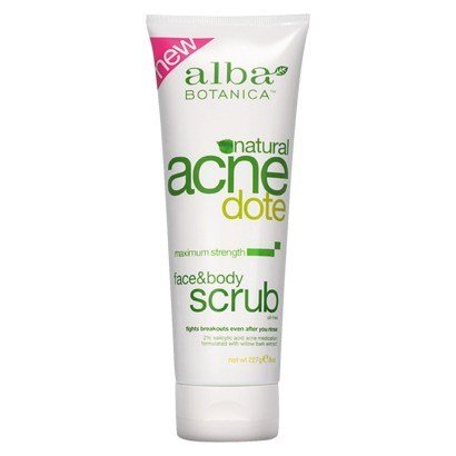 Alba Botanica Acnedote Face & Body Scrub, Maximum Strength 8 oz (Pack of 6)