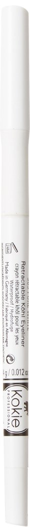 Kokie Cosmetics Retractable Kohl Eyeliner, Pure White, 0.012 Ounce