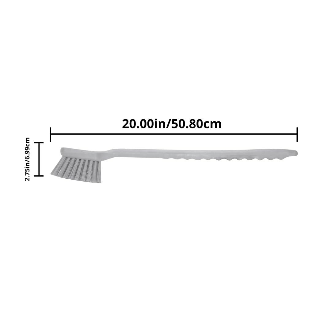 SPARTA 40501EC26 Plastic Large Scrub Brush, Kitchen Brush, Utility Brush With Long Handle For Cleaning, 20 Inches, Pink, (Pack o