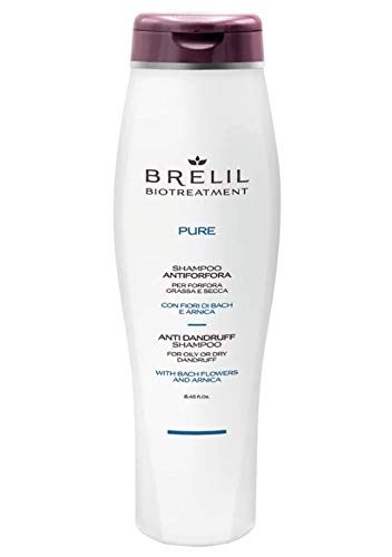 Brelil Bio Traitement Pure Anti Dandruff Shampoo for Oily or dry Dandruff  Bach Flowers, Arnica (8.45 fl.oz.)