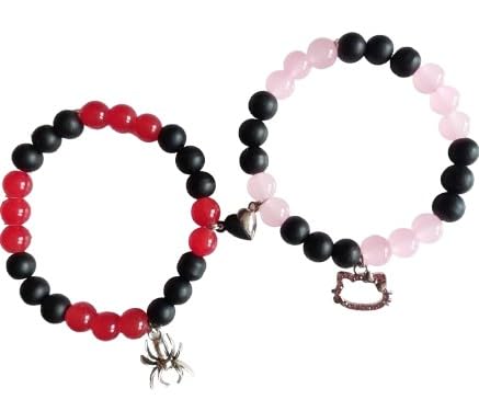 Super Softener Spider Kitty Matching Bracelets For Couples, ValentineS Day Gifts, Magnetic Friendship Bracelets Jewellery