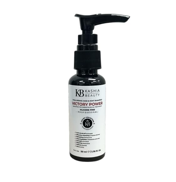 Kashia Beauty Dandruff Victory Power Shampoo 1.7 oz  AntiDandruff pHBalanced Formula with Keratin Aloe Vera & Mint  Sulfate