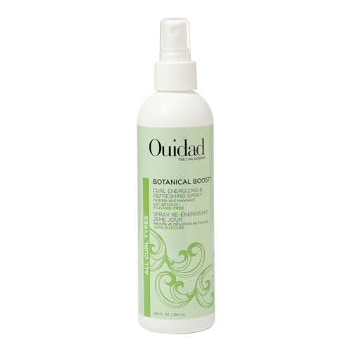 Ouidad Botanical Boost Curl Energizing & Refreshing Hair Spray, 8.5 fl oz, Lasting Definition, No-Residue Refresher Spray for Cu