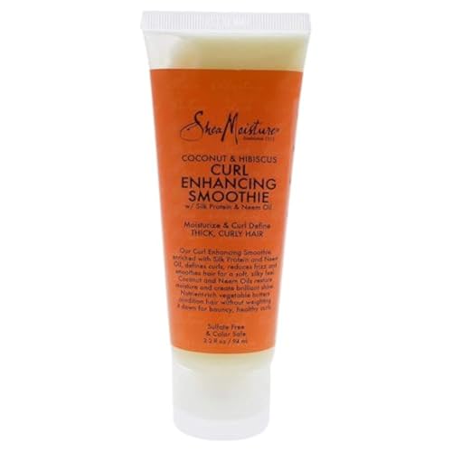 SheaMoisture Coconut & Hibiscus Curl Enhancing for Thick, Curly Hair Smoothie to Reduce Frizz 3.2 oz (I0080326)