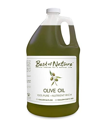 Best Of Nature 100% Pure Olive Massage & Body Oil - Cold Pressed, Unscented Moisturizer For Skin & Hair, Bath Oil, 8 Oz