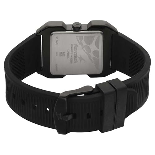 Fastrack Analog Watch For Men -Nr1474Np01 Black Dial, Rubber, Black Strap, Black, Strap