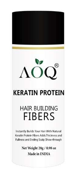 Aoq Hair Building Fibers For Hair Loss Concealer And Instant Styling Natural Black Color 28 Gm