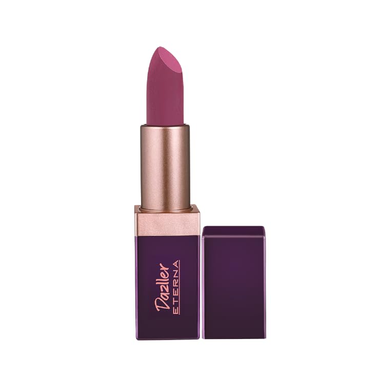 Dazller Eterna Lip Eleganz Lipstick, Matte, SmudgeProof, FeatherProof, With Herbal Extracts, 4G, M1024  Sparkling Grape
