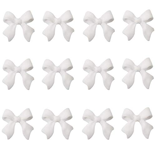 Kddom 12 Pcs 3D Nail Decoration Resin Bow Nail Rhinestones Bowknot For Diy Nail Art Accessories