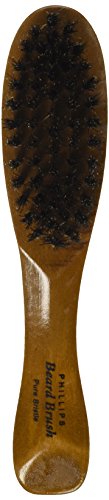 Phillips Brush Co Boar Bristle Beard Brush - Compact, Lightweight, Wooden Men'S Grooming Tool For Facial Hair