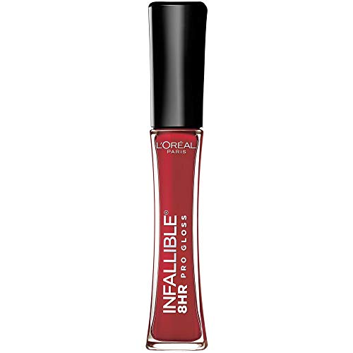 LOral Paris LOreal Paris Makeup Infallible 8 Hour Lip Gloss, Comfortable & Hydrating Formula, Rebel Red, 0.5 fl.oz.