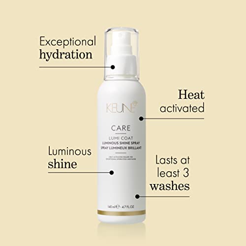 KEUNE Care Lumi Coat Luminous Shine Spray - An Innovative Moisture-Repellent Anti-Frizz Smoothing Spray that Lasts for Days and