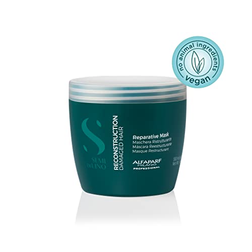 Alfaparf Milano Semi Di Lino Reconstruction Reparative Mask For Damaged Hair - Safe On Color Treated Hair - Damaged Hair Repair
