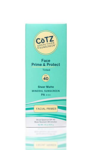 Cotz Face Prime & Protect Tinted Mineral Sunscreen And Facial Primer Broad Spectrum Spf 40; Pa+++ 1.5 Oz / 42.5 G.