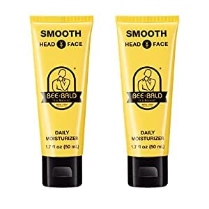 Bee Bald 2-Pack Smooth Daily Moisturizer Tones, Hydrates, Moisturizes & Smooths Away Fine Lines, Wrinkles & Dry Patches; Helps C