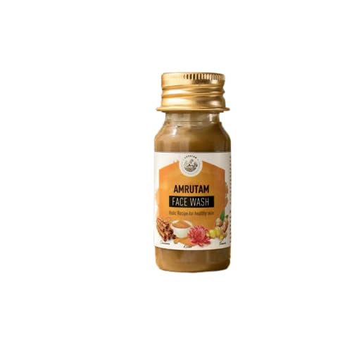 Amrutam Face Wash | Authentic Ayurvedic Face Cleanser With Cinnamon, Haldi & Kesar | Targets Acne, Scars, Dark Spots & Hyperpigm