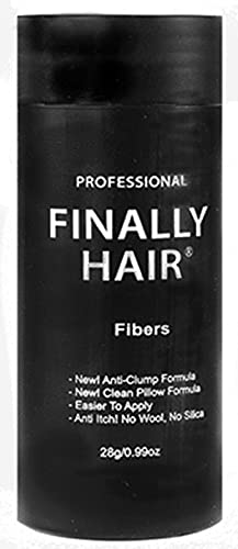 Finally Hair Keratin Hair Building Fibers for Hair Thickening Fiber Hair Loss Concealer. (Light Grey & Pepper)